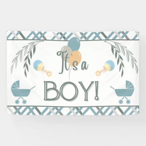 Welcome Baby Its A Boy baby shower banner