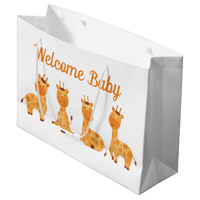 Welcome Baby  Large Gift Bag (Front Angled)