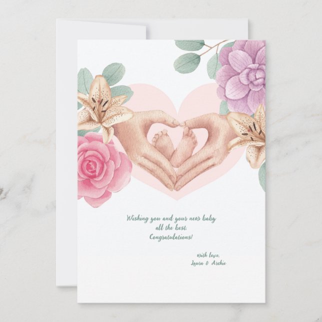 Welcome Baby Love Card (Front)