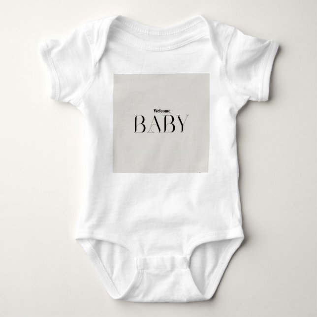 Welcome Baby | Modern Minimalist Baby Bodysuit (Front)