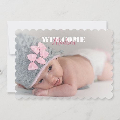 Welcome Baby Name Photo  New Baby Announcement