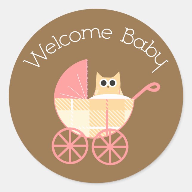 Welcome Baby Owl Sticker (Front)