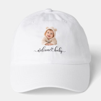 Welcome Baby Personalized Photo Bodysuit Hat