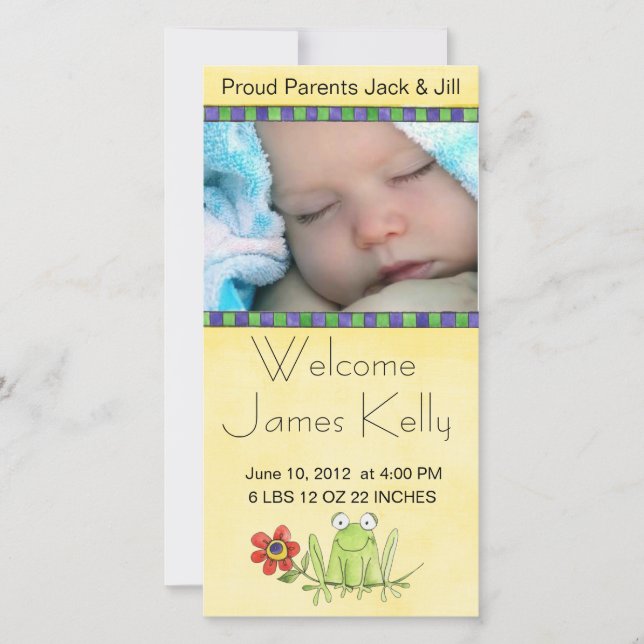 welcome baby photocard announcement (Front)