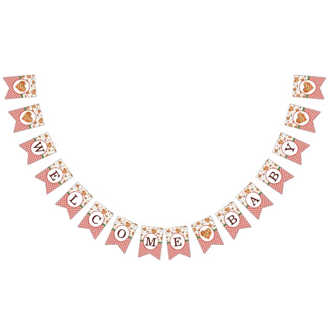 Welcome Baby Pizza Baby Shower Banner – Fun Buntin (All)
