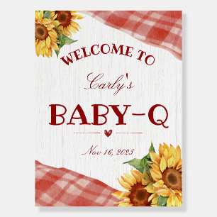 Welcome Baby-Q Theme Baby Shower Sign