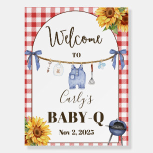 Welcome Baby-Q Theme Sign
