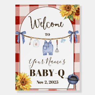Welcome Baby Q Theme Sign