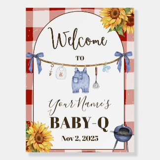 Welcome Baby Q Theme Sign