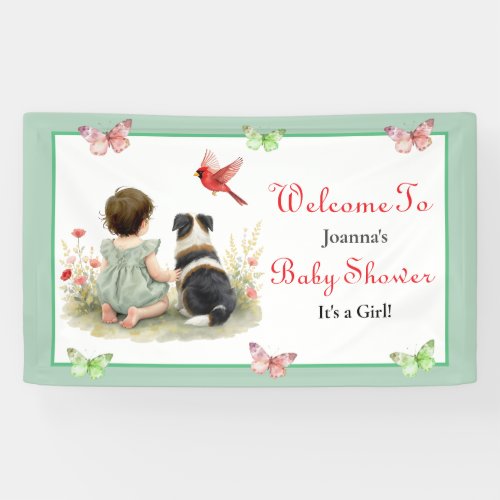 Welcome Baby Shower | Baby and Puppy Dog