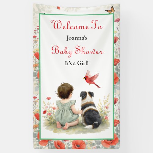 Welcome Baby Shower | Baby and Puppy Dog