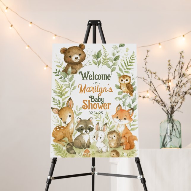 Welcome Baby Shower Baby Animals Foam Board (In Situ (Stand))