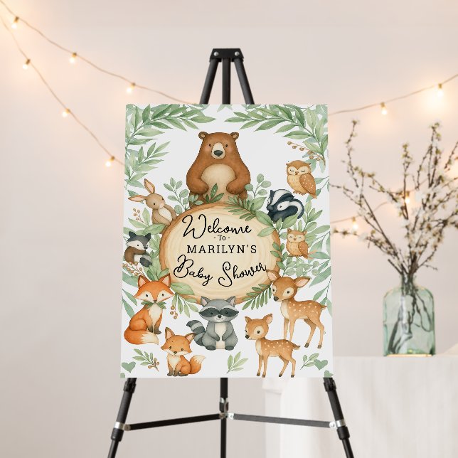 Welcome Baby Shower Baby Animals Foam Board (In Situ (Stand))