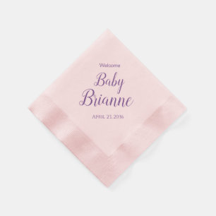 Welcome Baby Shower Party Napkins Personalized