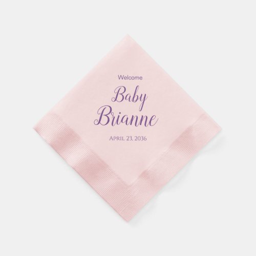 Welcome Baby Shower Party Napkins Personalized