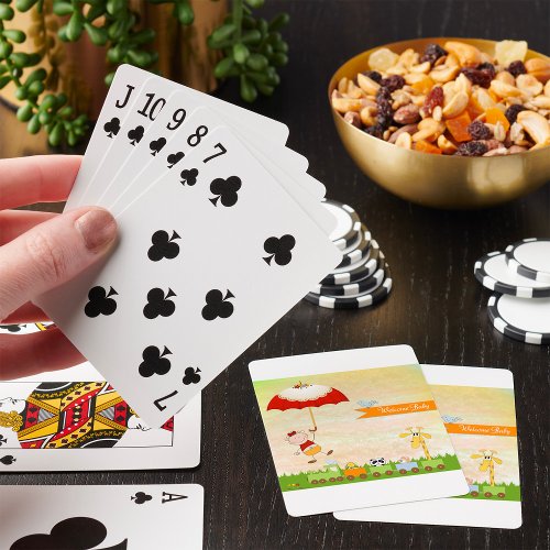 Welcome Baby Shower Poker Cards
