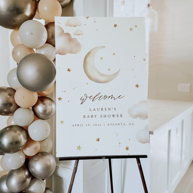 Welcome Baby Shower Sign Over the Moon (Creator Uploaded)