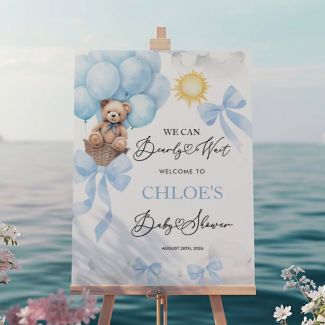 Welcome Baby Shower Sign, Welcome Bear Baby Shower Foam Board (Creator Uploaded)