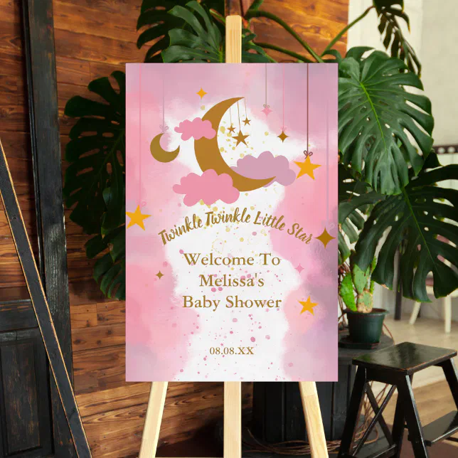 Welcome Baby Shower Twinkle Twinkle Little Star Foam Board | Zazzle