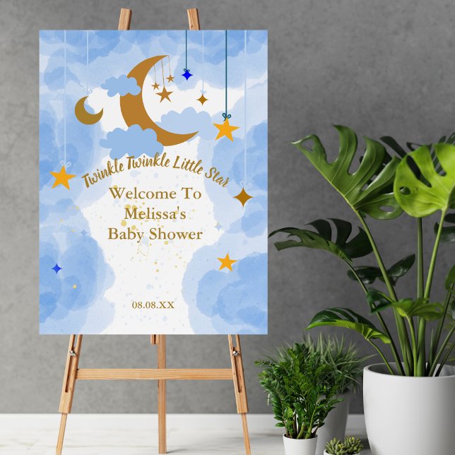 Welcome Baby Shower Twinkle Twinkle Little Star Foam Board (Creator Uploaded)
