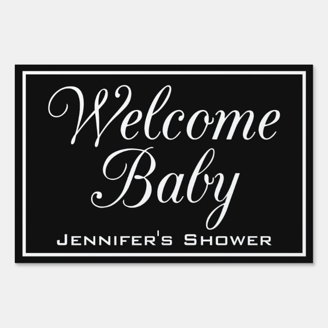Welcome Baby Yard Sign (Front)