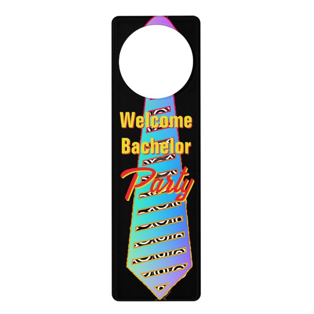 Welcome Bachelor Party Door Hanger (Front)