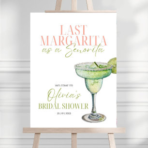 Welcome Bachelorette Sign Watercolor Last Margarit