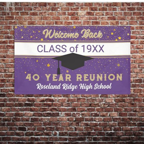 Welcome Back 40 yr Class Reunion Banner