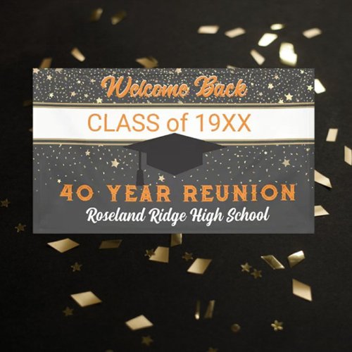 Welcome Back 40 yr Class Reunion Banner