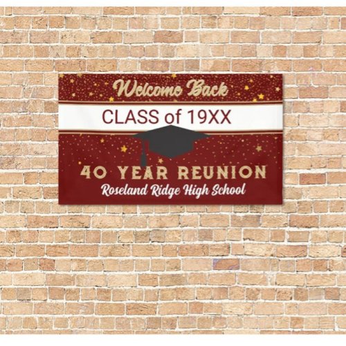 Welcome Back 40 yr Class Reunion Banner