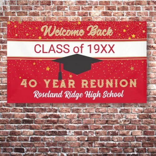 Welcome Back 40 yr Class Reunion Banner