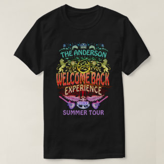 Welcome Back Band Retro 70s Concert Logo Neon T-Shirt