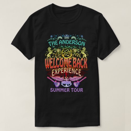 Welcome Back Band Retro 70s Concert Logo Neon T_Shirt