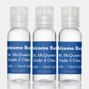 Welcome Back Blue Classroom Hand Sanitizer