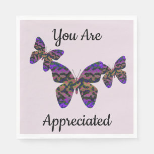 Welcome Back Bright Butterflies Business Employee Napkins