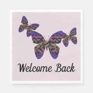 Welcome Back Bright Butterflies Business Employee Napkins