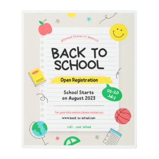 welcome back bulletin boards metal print
