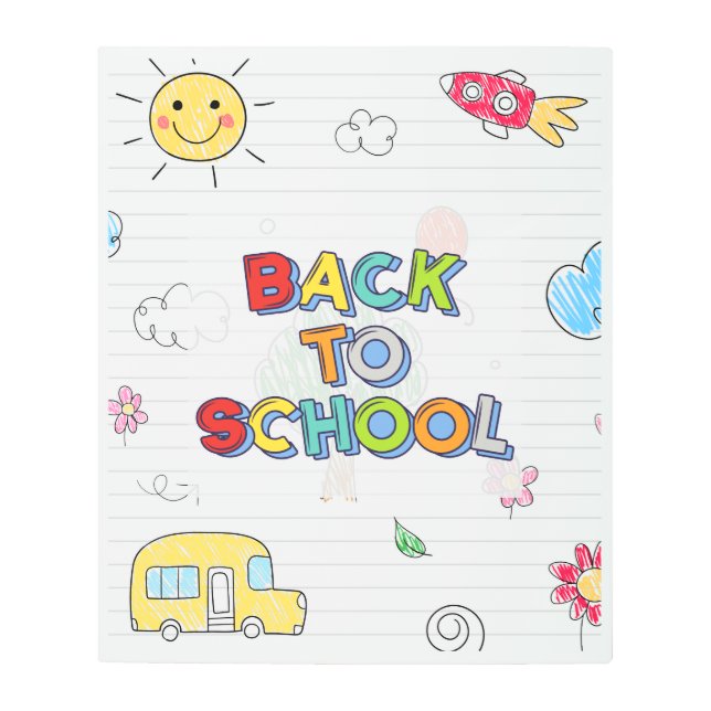 welcome back bulletin boards metal print (Front)