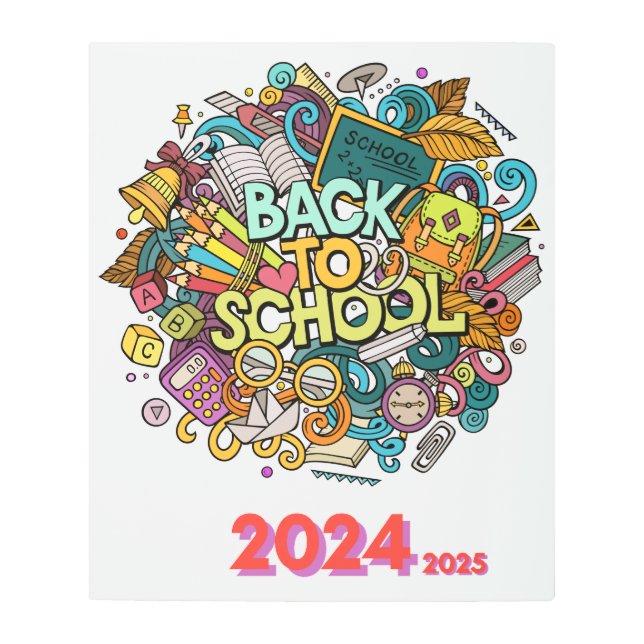 welcome back bulletin boards metal print (Front)