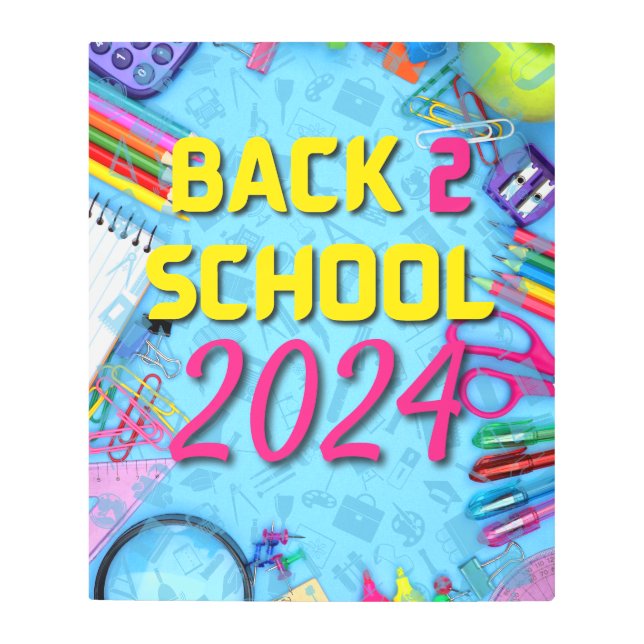 welcome back bulletin boards metal print (Front)