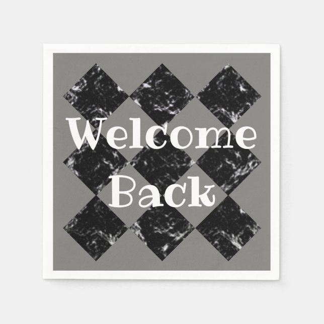 Welcome Back Business Black Diamond Professional Napkins (Front)