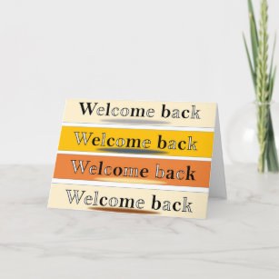 welcome back to work card