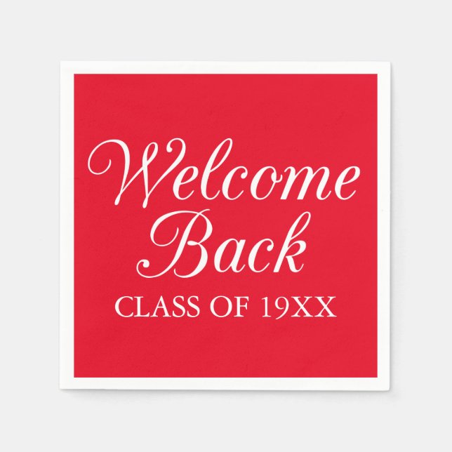 Welcome Back Class Of Napkins (Front)