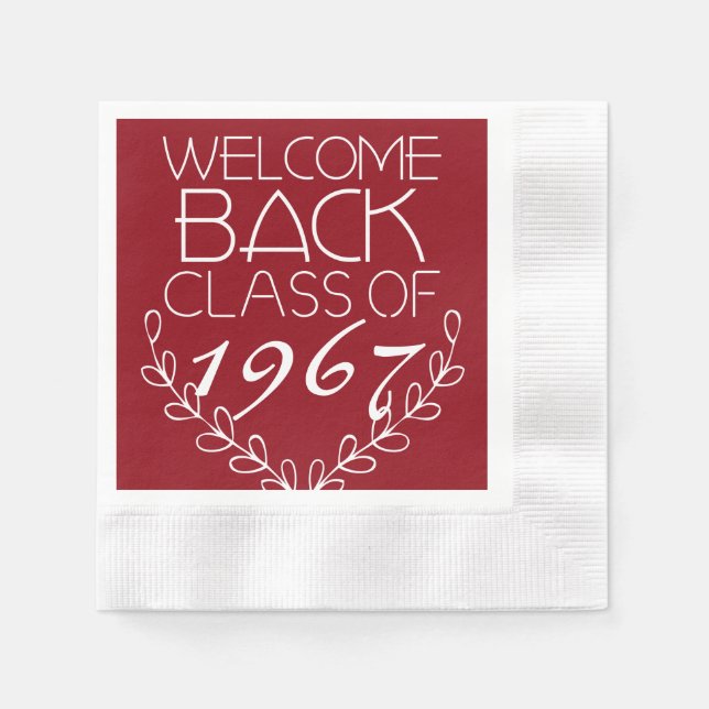 Welcome Back Class Of Napkins (Front)