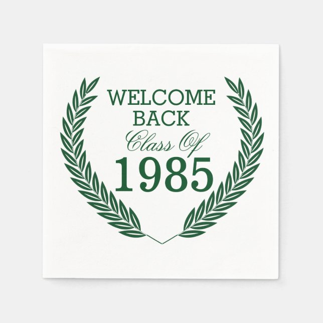Welcome Back Class Of Napkins (Front)
