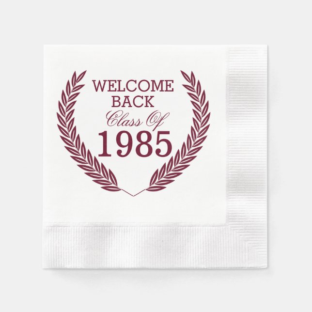 Welcome Back Class Of Napkins (Front)