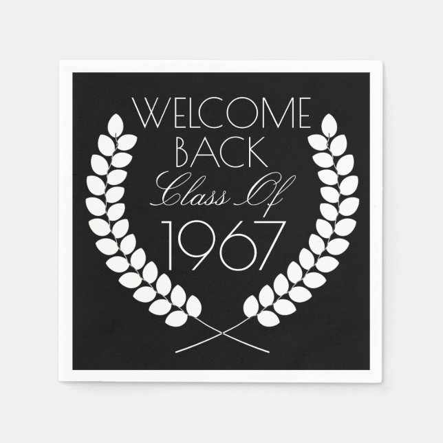 Welcome Back Class Of Paper Napkins (Front)