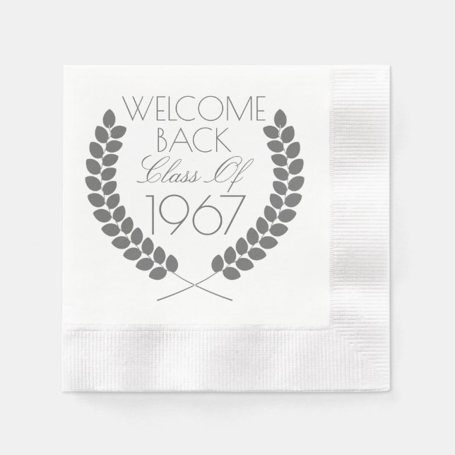 Welcome Back Class Of Paper Napkins (Front)