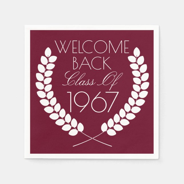 Welcome Back Class Of Paper Napkins (Front)