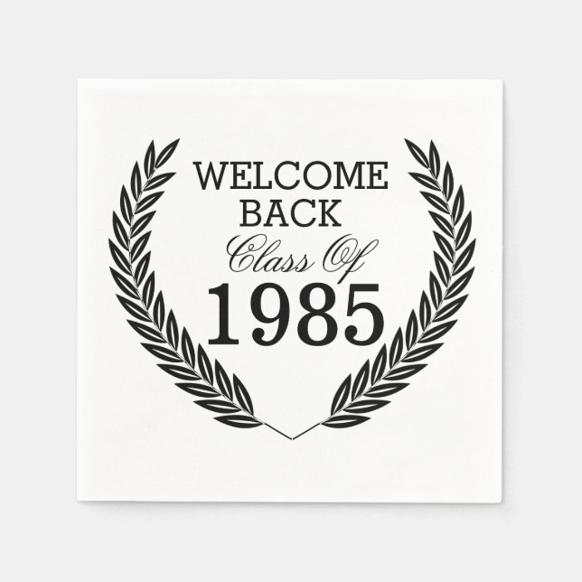 Welcome Back Class Of Paper Napkins (Front)